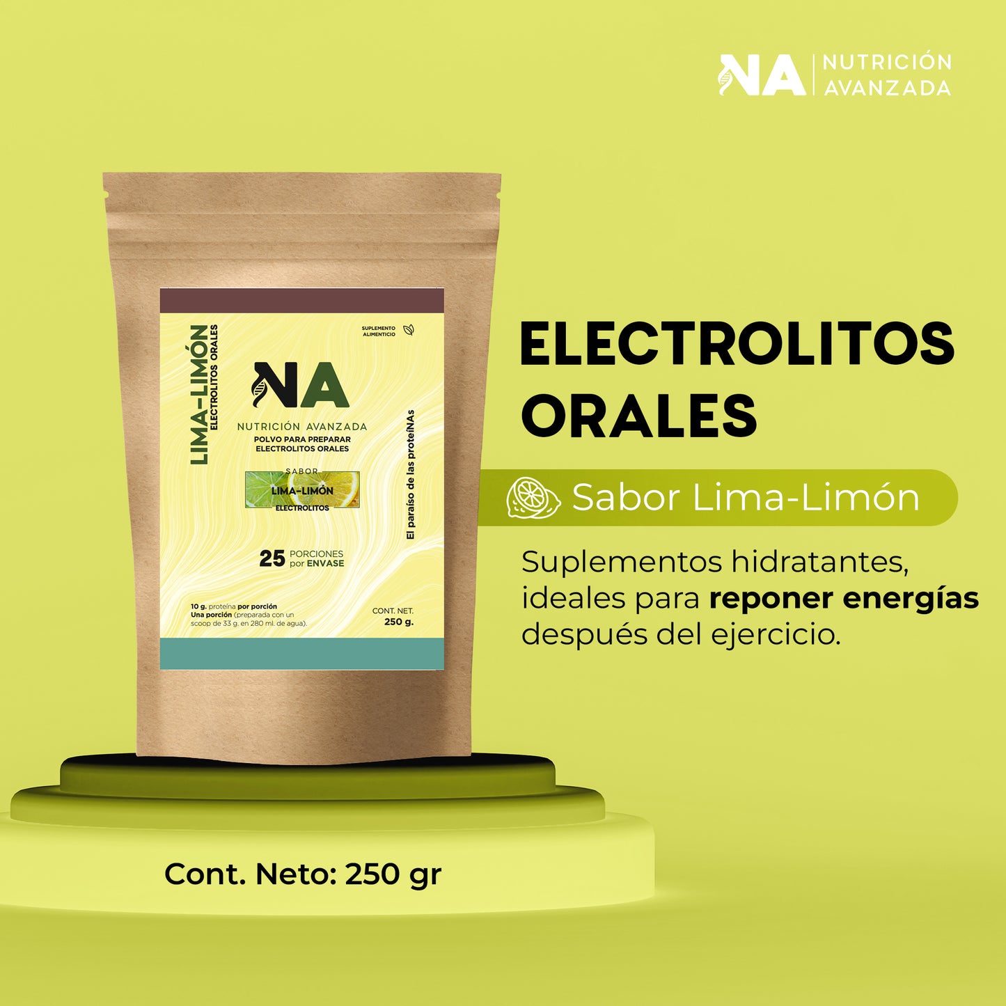 Electrolitos orales Sabor "Lima-Limón" 250 g