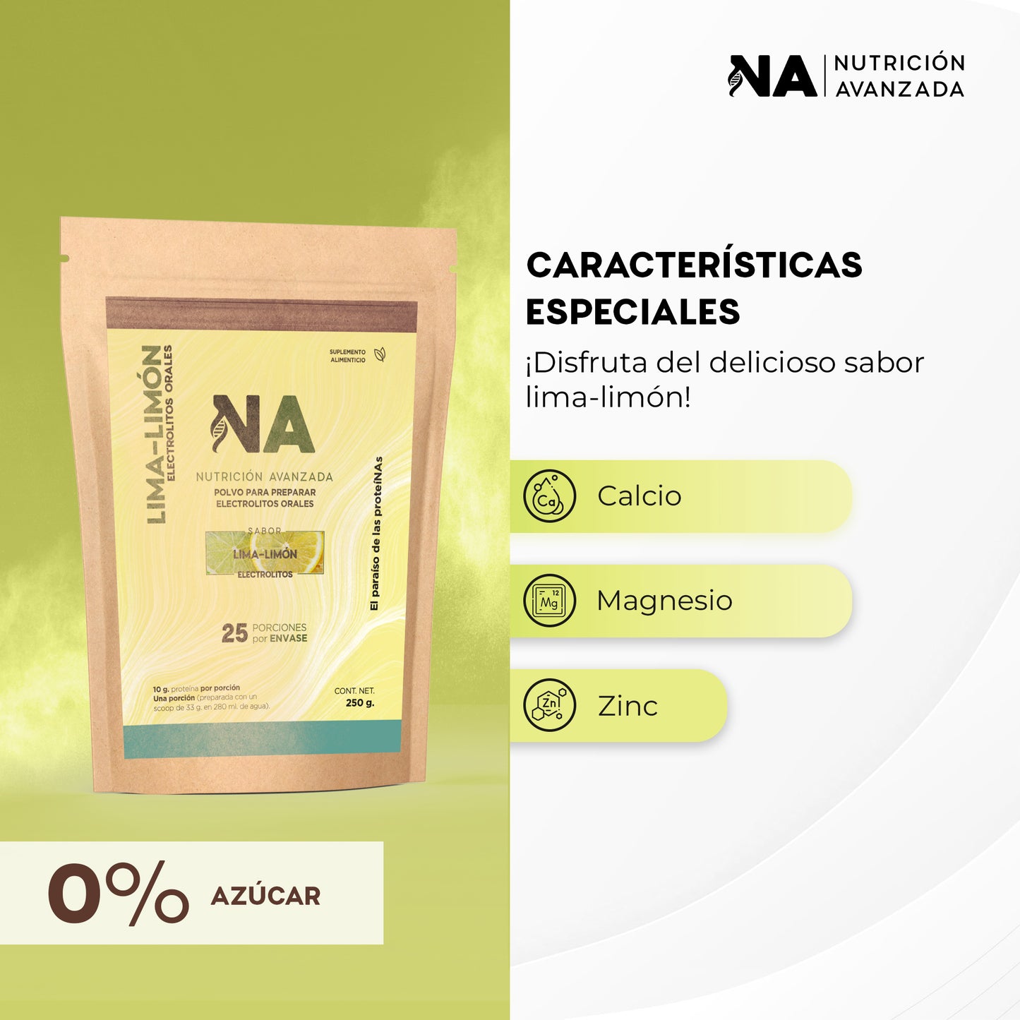 Electrolitos orales Sabor "Lima-Limón" 250 g