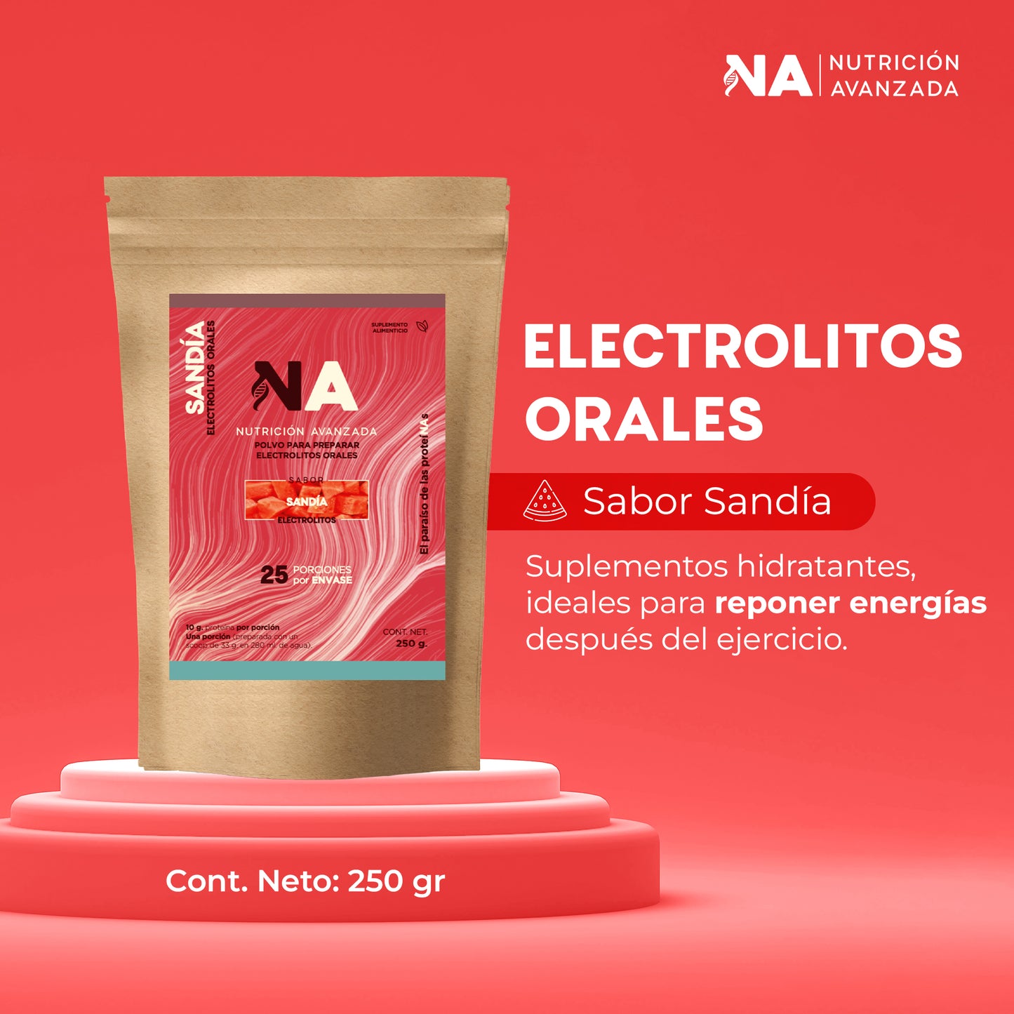 Electrolitos Orales Sabor Sandia 250g